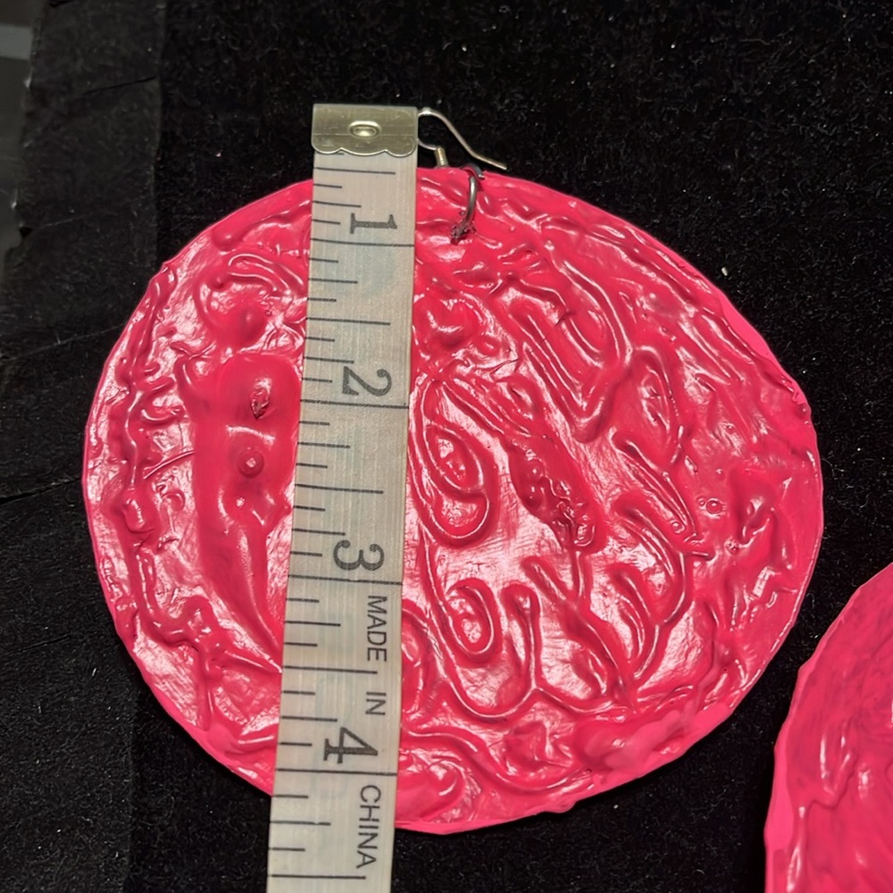 Handcrafted Pink Statement Earrings - image 5